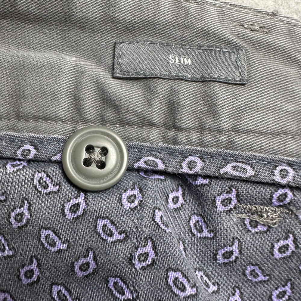 Bonobos Chinos Mens 32/30 Grey Slim Fit Straight Leg Cotton Twill Pants - Picture 5 of 9